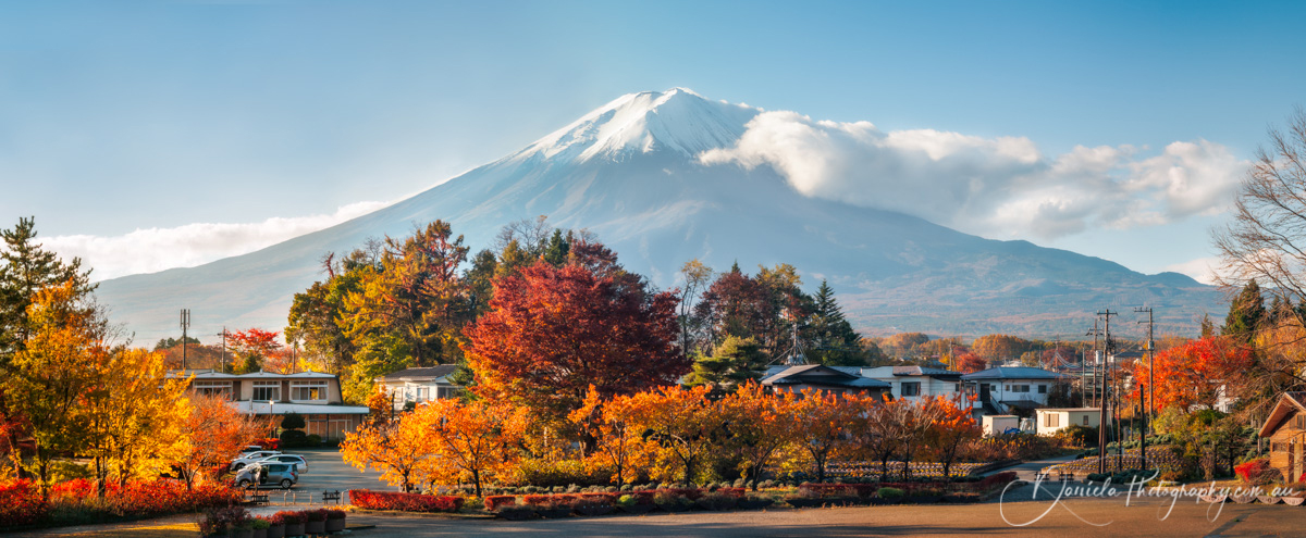 Autumn Panorama at Mount Fuji Japan