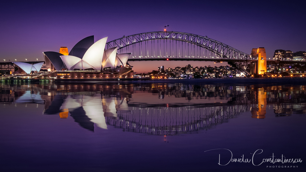 Sydney Waterfront Sunset Postcard