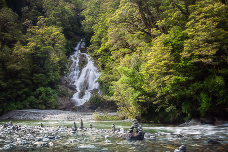 Fantail Falls - Spring View -Beautiful fresh look at Fantail Falls in New Zealand