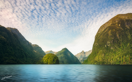 Mountain Range at Doubtful Sound that looks like a fantasy land.